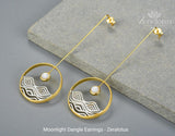 Moonlight Dangle Earrings – Handmade 925 Sterling Silver Fine Jewelry by Zeralotus